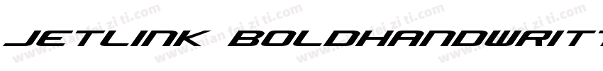 jetlink boldhandwritten字体转换